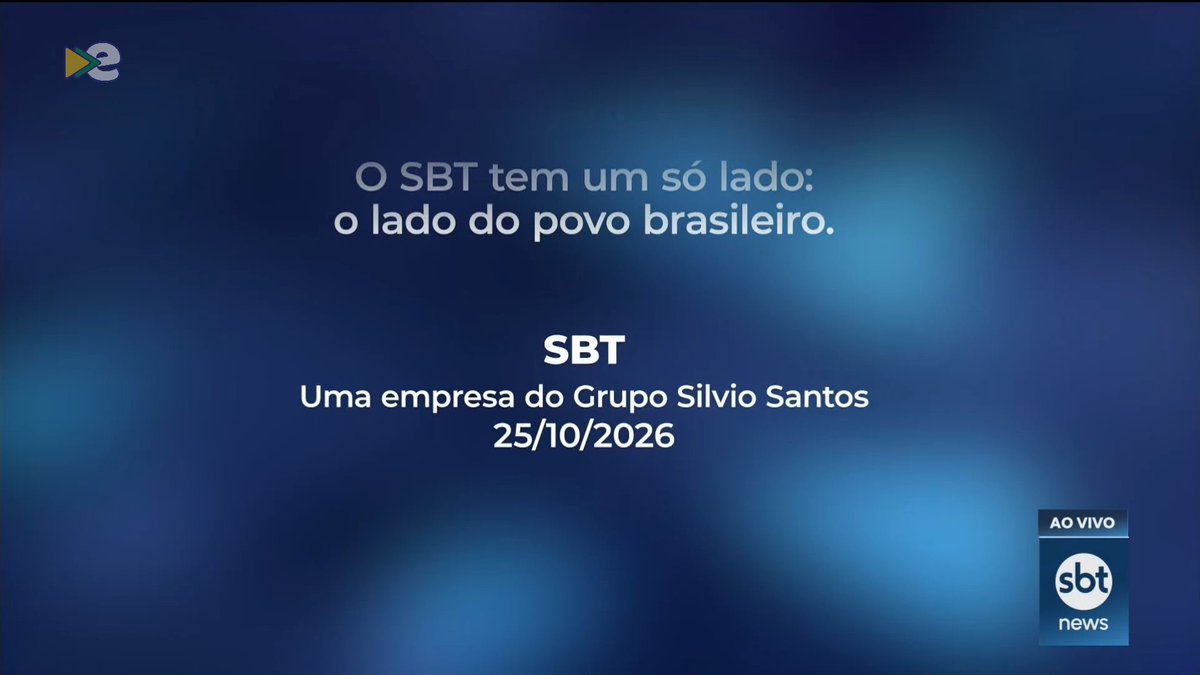 🚨 CARTA ABERTA À NAÇÃO Governista, o SBT divulgou uma carta aberta prometendo apoio ao próximo Presidente da República, seja ele quem for. – O SBT tem um só lado: o lado do povo brasileiro. #SBTNews #Eleições2026 🇧🇷