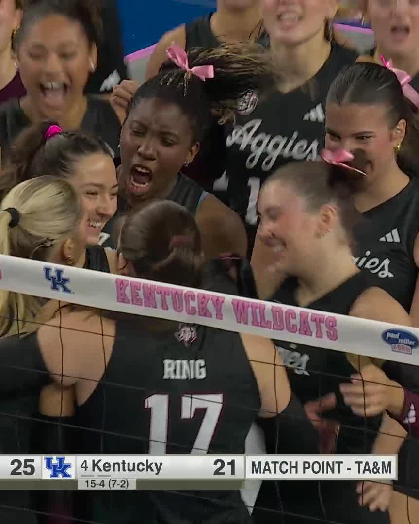 NO. 19 AGGIES SWEEP THE NO. 4 WILDCATS 👍 A natty rematch that lived up to the hype 😤 Texas A&M Volleyball x #SECVB