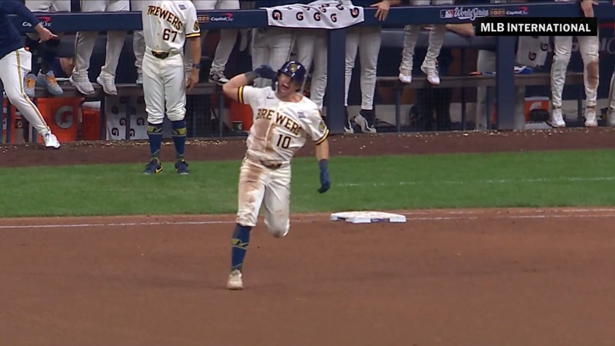Every TV and radio call of Sal Frelick’s HUGE game-tying homer from Game 2 of the #WorldSeries ⬇️