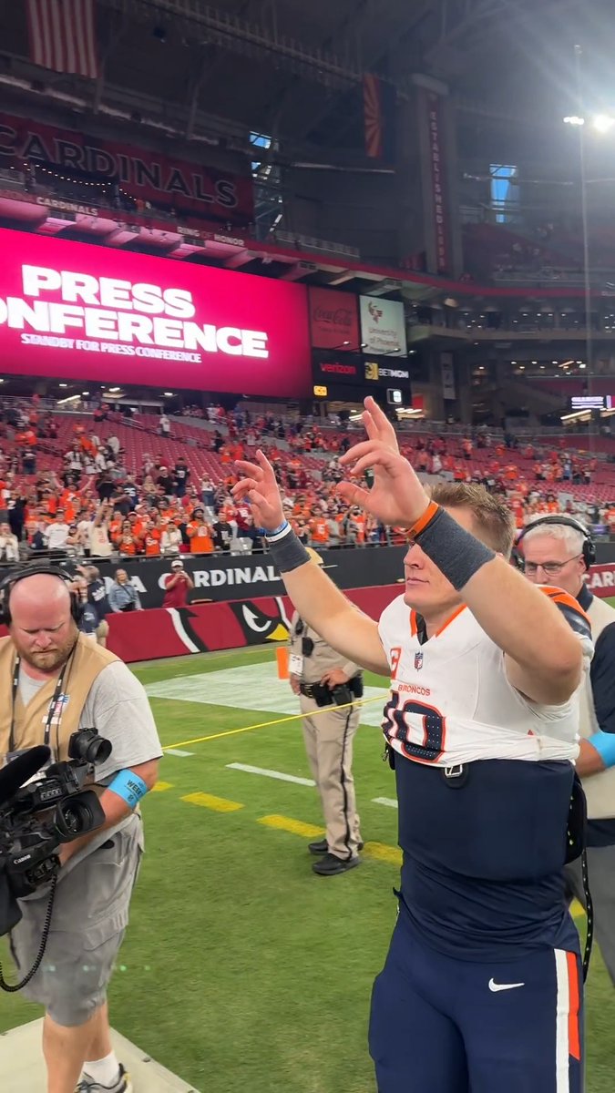 The Denver Broncos fans showed up on the road for Bo Nix 🙌