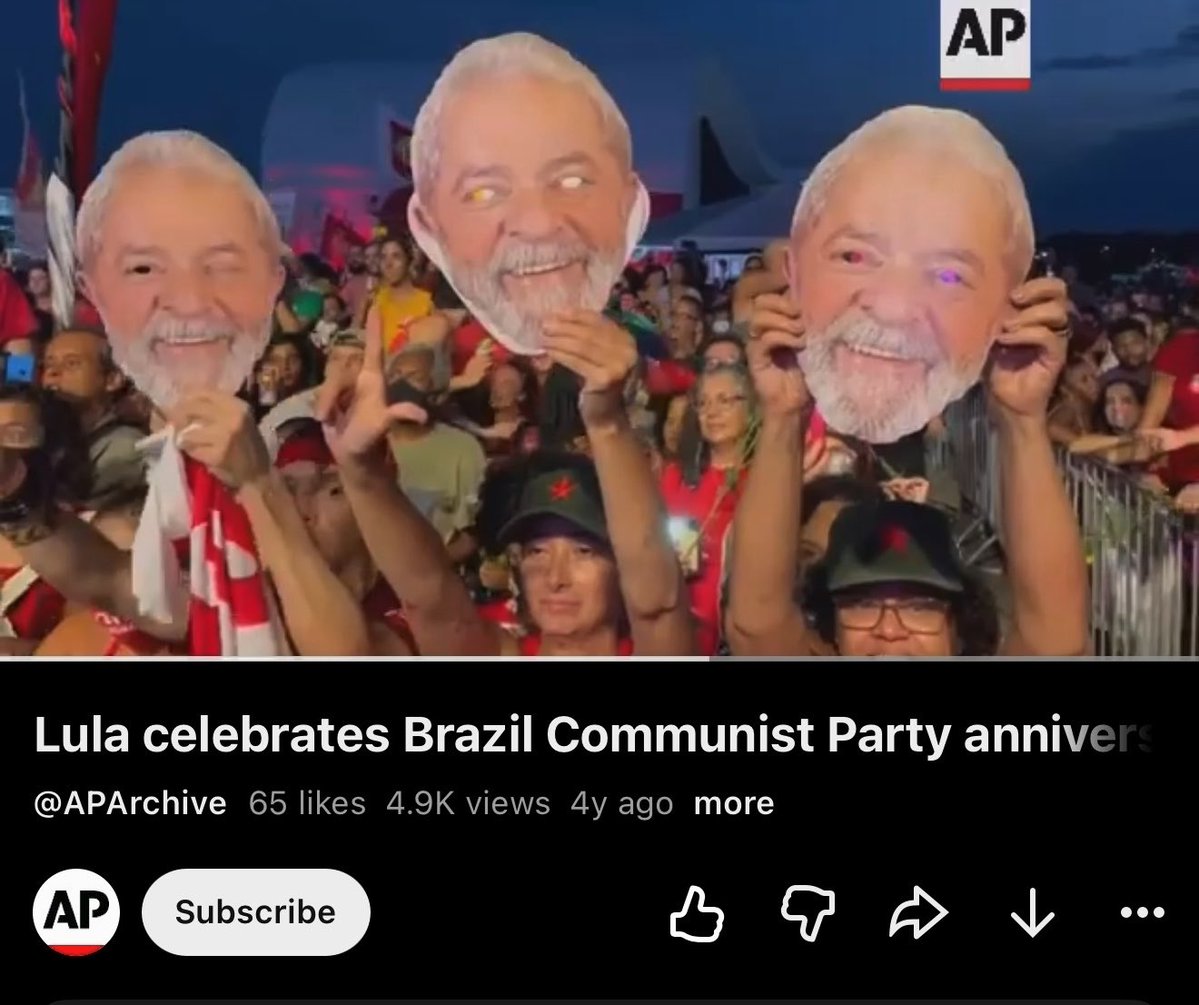 As you watch Democrat politicians tripping over themselves to congratulate their friend Lula in Brazil, I think it’s a good time to remind you that Lula rallies with and celebrates the Communist Party in Brazil. This is who the Democrats have chosen to become, a proxy for communist rule, just like their friend Lula. At one point this would’ve been party suicide in America, but then we let mini communists take over many public school classrooms. And now we’re here. The runway is short to prevent doom for our country.