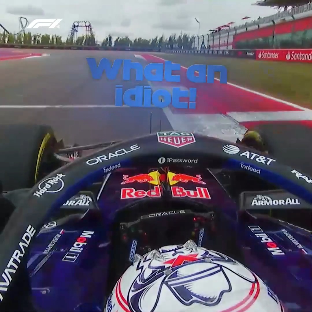 A very close on-track moment between Max Verstappen and Sergio Perez! 😱🤏 #F1 #USGP