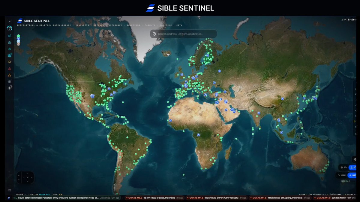 What if you could explore the world through live cameras, all in one app? Imagine being in New York while exploring the streets of Tokyo, checking the atmosphere in London, or seeing what's happening in Singapore, all without leaving your screen. With Sible Sentinel, the world is closer than ever. 🛰 Explore live camera feeds from supported locations around the globe. 🌐 Navigate an interactive global map and discover different cities and locations. 📍 Connect locations with real-world events to better understand what's happening and where. Powered by Sible's AI ecosystem, Sentinel brings global information, geospatial intelligence, and live visual perspectives together in one platform. Open the Sible App → Extension → Sible Sentinel and start exploring. One World. One Map. Endless Perspectives. #SibleAI #SIB #SibleNetwork #SibleSentinel