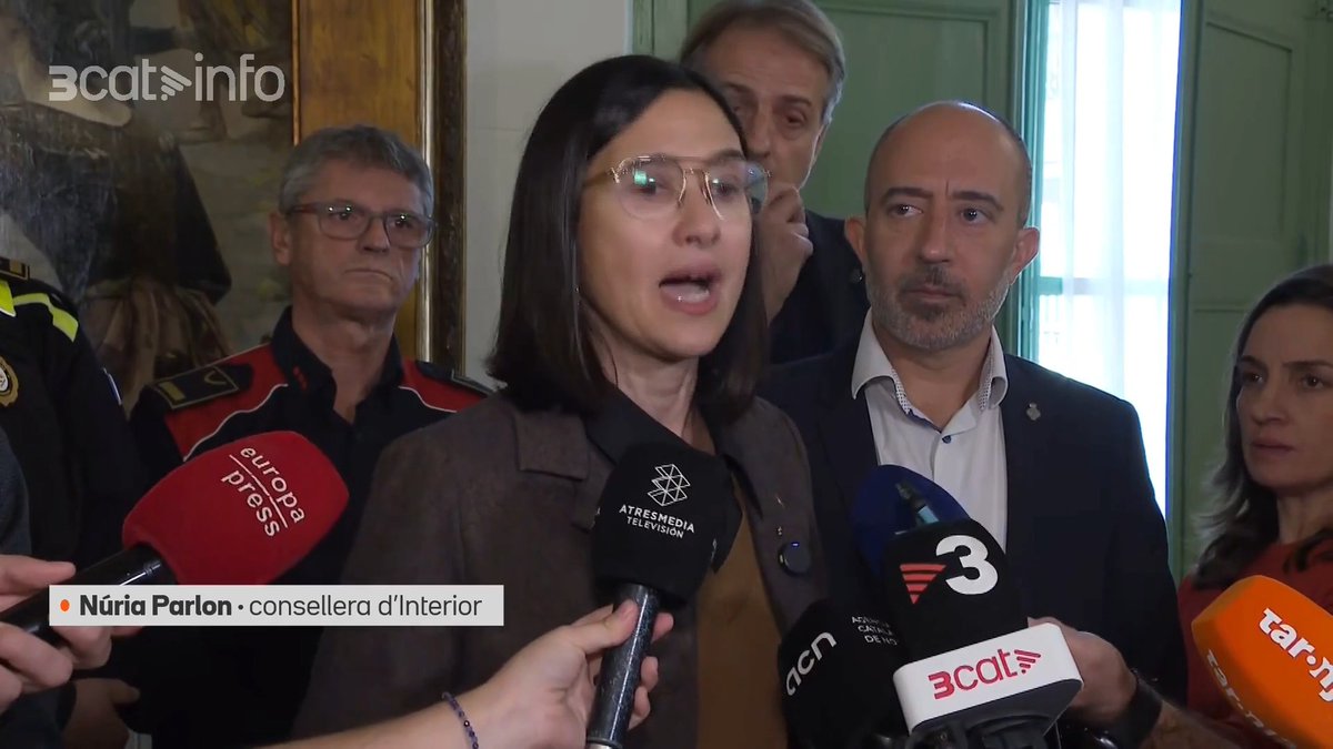 La consellera d'Interior, Núria Parlon, insta que es tanquin els grups de missatgeria massiva on "s'està incitant els joves a actuar amb violència", arran dels aldarulls d'aquest cap de setmana a Barcelona: "Demanem saber qui hi ha al darrere"