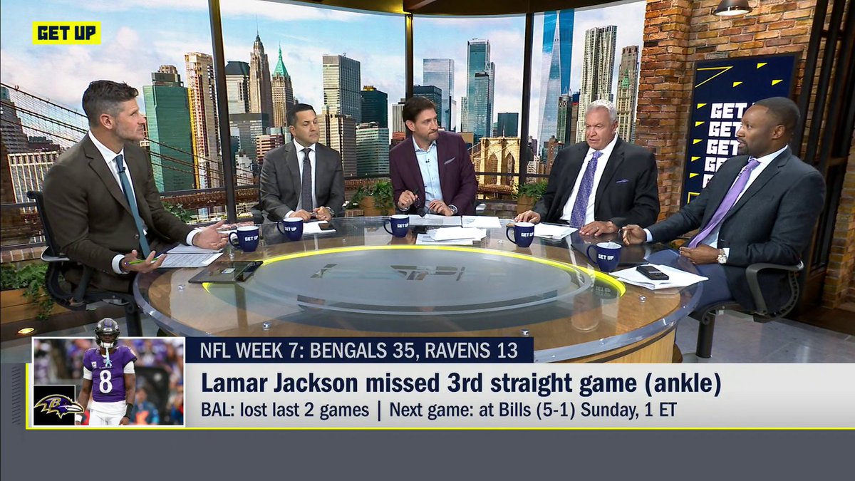 Is the Ravens’ season “on the line” this weekend? 😳 The Get Up crew discusses the importance for Lamar Jackson to return in upcoming game vs. Buffalo.