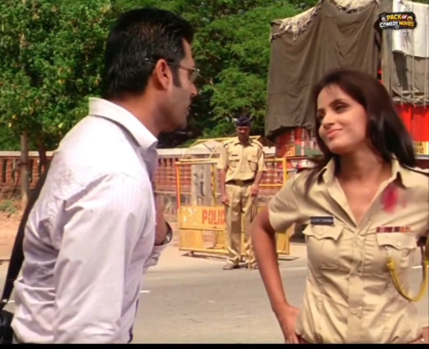 Sunil Sethy with police officer movie scene ЁЯОе