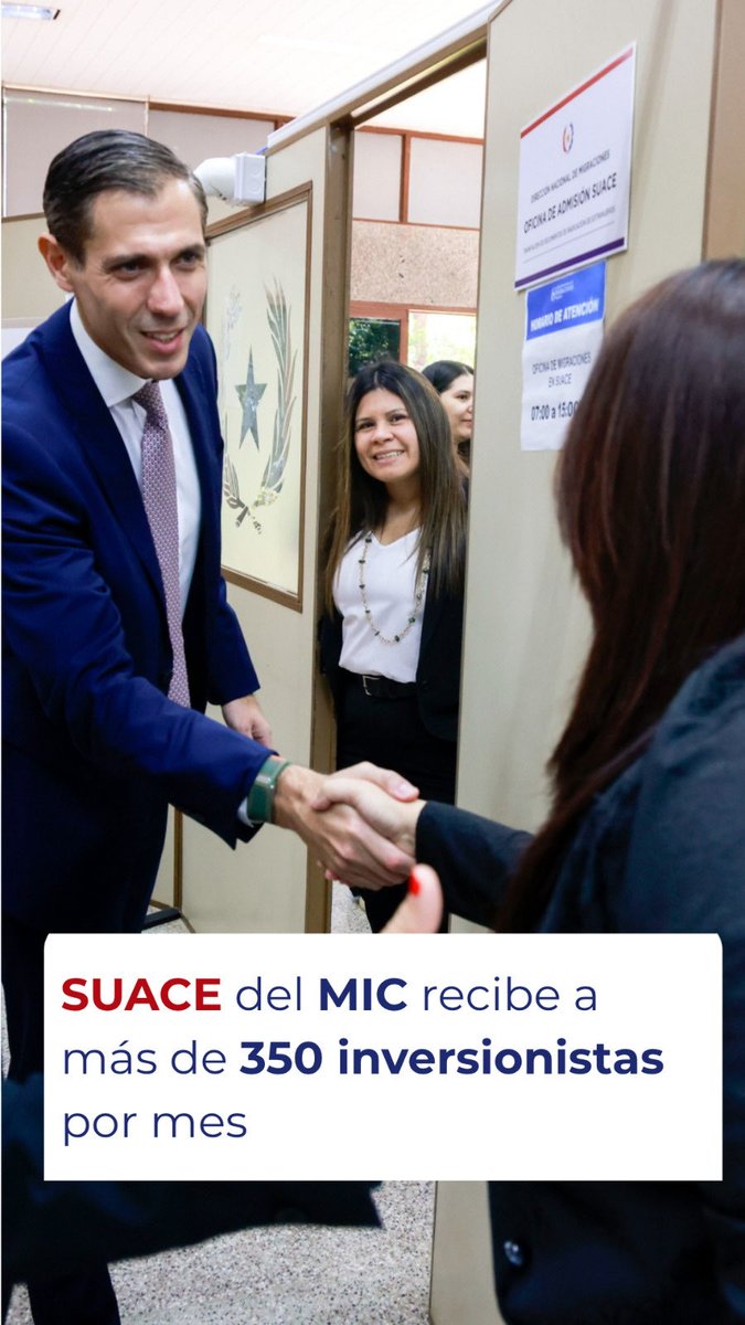 🇵🇾 Paraguay se prepara para recibir más inversiones y generar más empleos. El SUACE recibe a unos 380 inversionistas al mes y facilita la creación de empresas en tiempo récord: las EAS pueden constituirse en apenas 72 horas. Menos burocracia, más inversión y más oportunidades para los paraguayos. ¡Industrializar el Paraguay es abrir las puertas al futuro! #GobiernodelParaguay
