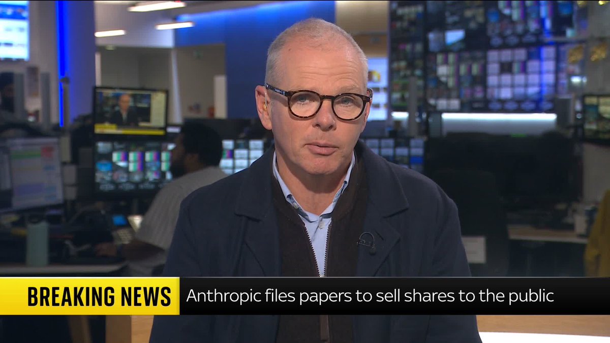 BREAKING: Artificial intelligence giant Anthropic, the company behind the popular Claude chatbot, has filed papers to sell shares to the public for the first time. Sky's Paul Kelso delves further into this "eagerly awaited publication." 📺 Sky 501