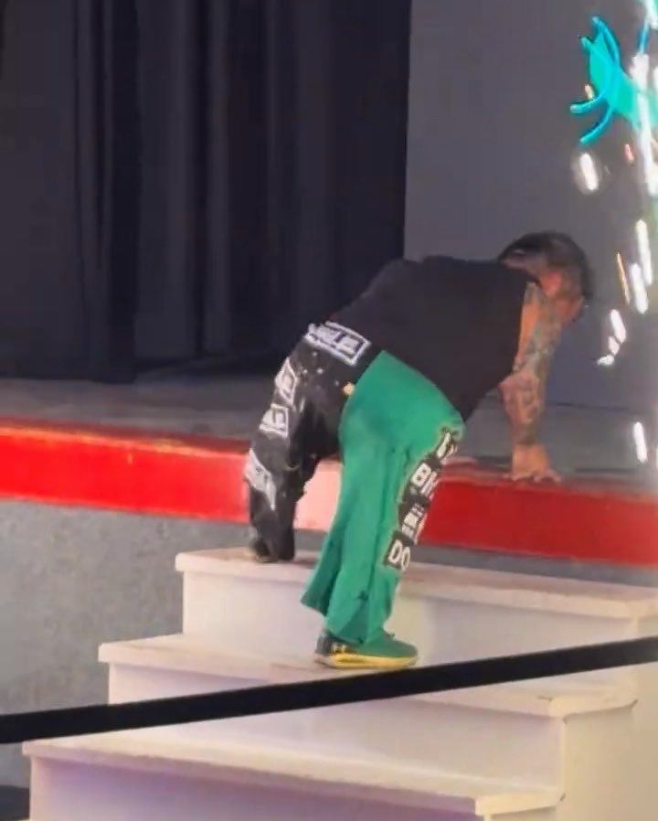 Hornswoggle made an appearance at a recent independent show THE WAY HE WALKED DOWN THE STEPS 😭 - GavintheMysterio