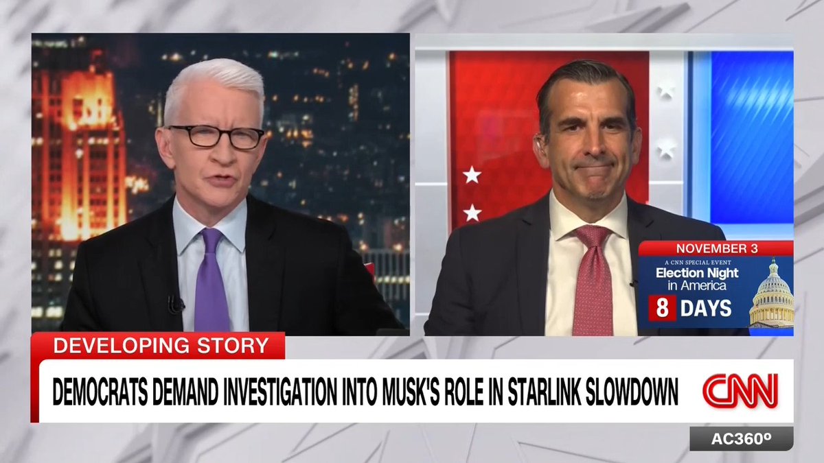 Three House Democrats are demanding an investigation into Elon Musk's role in interruptions to Ukraine's access to the Starlink satellite internet service. "We need a full investigation and then we need consequences," says Democratic Rep. Sam Liccardo of California.