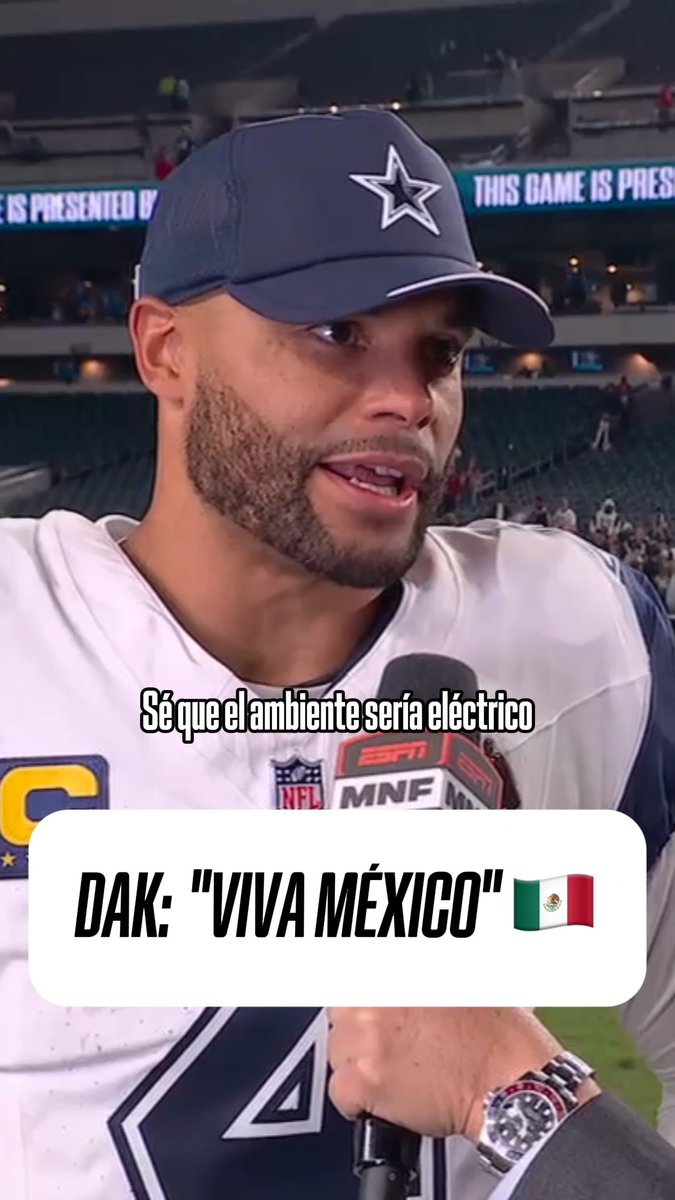 😍 🇲🇽 "SERÍA EMOCIONANTE" "EL AMBIENTE ES ELÉCTRICO". ¿Qué representaría jugar en México para Dak? 🙌 John Sutcliffe #NFLxESPN