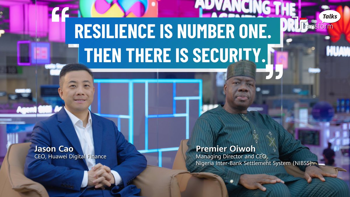 What does it take to keep Nigeria's payment systems running reliably? Premier Oiwoh, CEO of the Nigeria Inter-Bank Settlement System (NIBSS), and Huawei's Jason Cao discuss everything from upgrading data centers to organizing and training teams in a Transform Talks interview.
