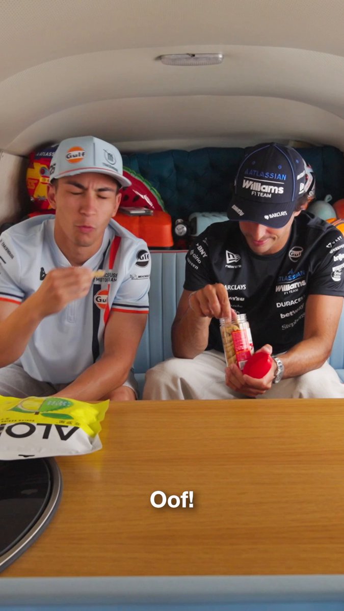 From shrimp crackers to the infamous durian, Raúl Fernández and @carlossainz55 try out Malaysian snacks ahead of the Malaysia MotoGP race. Which snack looks the tastiest? Reply below! 👇 #GulfOil #Trackhouse #AtlassianWilliamsF1 #MotoGP #MalaysianGP #Malaysia
