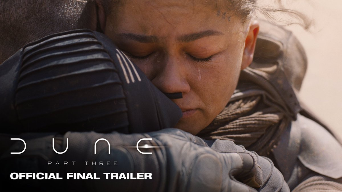 Do not fear the end. Dune: Part Three only in theaters and IMAX December 18. Tickets on sale now around the world. #DuneMovie #FilmedForIMAX