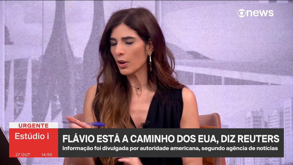 Flávio Bolsonaro está a caminho dos EUA, diz Reuters. ➡️ #Estúdioi - de segunda a sexta, às 13h, na #GloboNews.