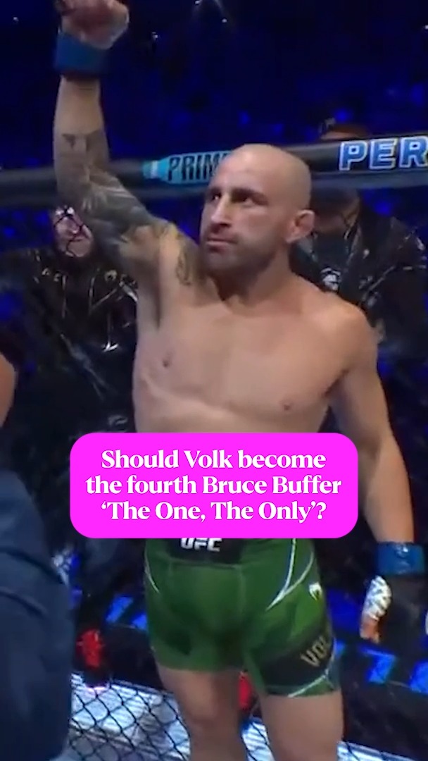 Only three UFC athletes have earned the 'The one, the only...' from that GOAT Bruce Buffer 🎙️ Does Volk deserve it next?