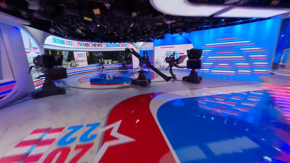 Estilo americano, aliás. Nos tempos em que LED's imperam, ainda se resiste a tradição dos cenários dos principais jornais serem transformados para a cobertura da apuração, mantendo elementos essenciais do dia a dia, mudando basicamente poucos elementos.