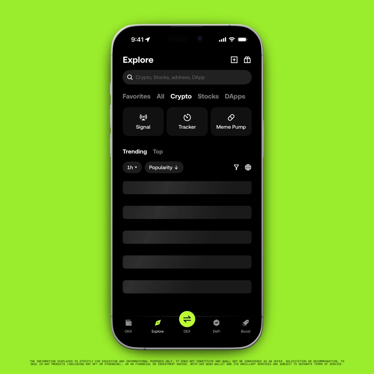 Every swap should come with a clear picture of what you're getting. Compare onchain swap routes, review expected amount of tokens received and fees, and execute with control over every step.