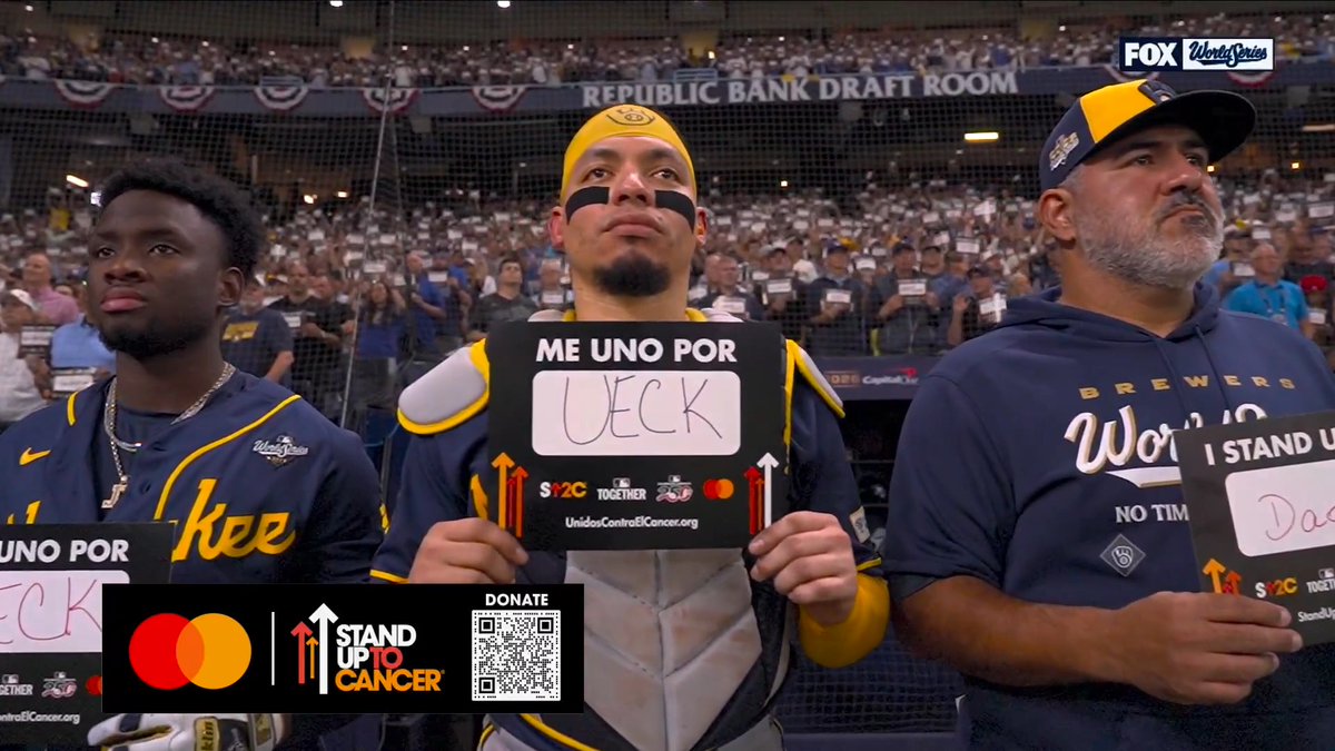 We all stand for someone. Tonight, and every night, we join Mastercard and Stand Up To Cancer.