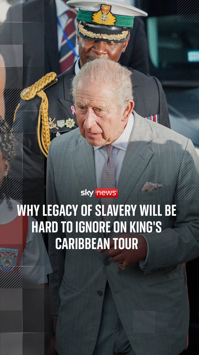Sky's Laura Bundock reports from the Bahamas, where King Charles is starting a tour of Caribbean nations. There are growing calls for the UK to apologise for its role in selling enslaved people for profit, and for reparations
