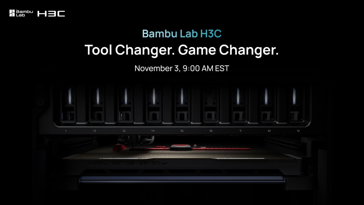 There's a lot more action you can SEE from this stage than _____. Bambu Lab H3C Nov 3, 9 AM EST Retractable rack. Full Visibility. Sign up to get notified first: