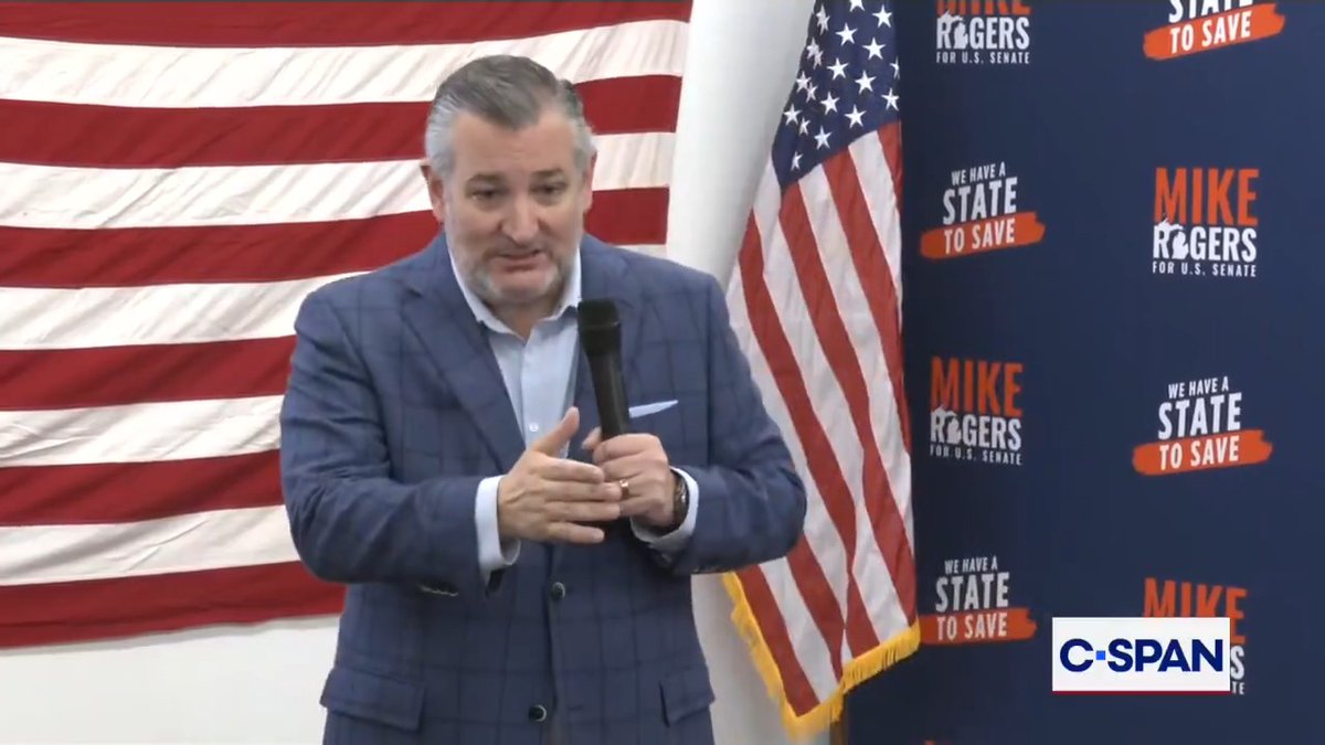 Sen. Ted Cruz (R-TX): "I believe if El-Sayed wins, the Democrat nominee for president 2028 will be AOC... Look, if AOC is the nominee, she could win."