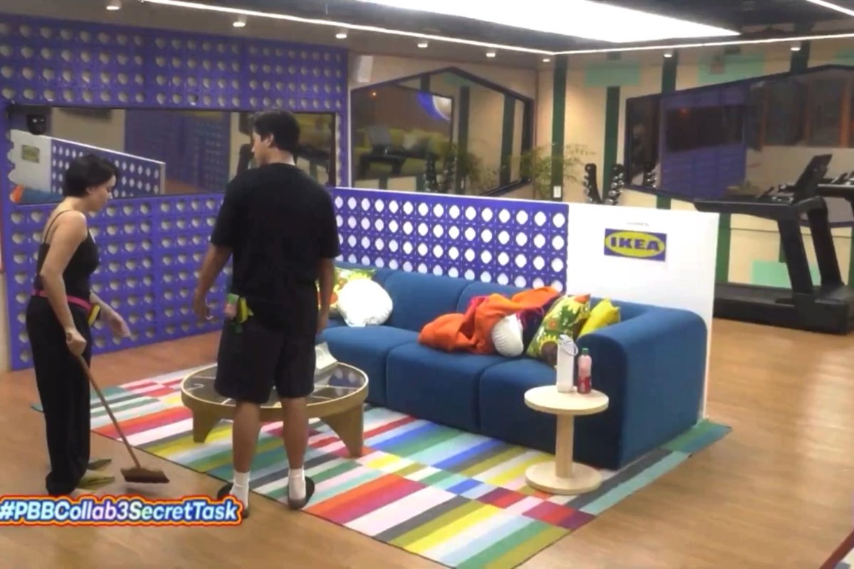 ANG TALINO NI MIKEE!! para palihim na makuha ang letter task sa ilalim ng carpet, naisipan niyang magwalis. i mean, how could you not say MOTHERR?💁♀️ #PBBCollab3point0 #PBBCollab3SecretTask