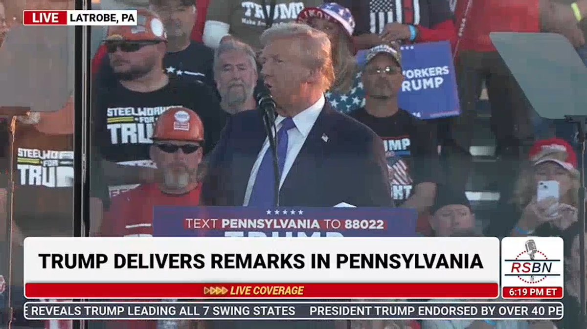 Trump: Arnold Palmer was all man. This man was strong and tough. And I refuse to say it, but when he took showers with the other pros, they came out of there and said, 'Oh my god. That's unbelievable.'