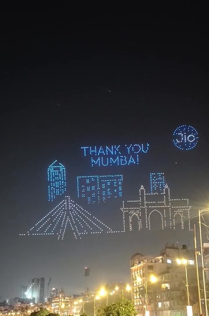 Drone show at Marine Drive today