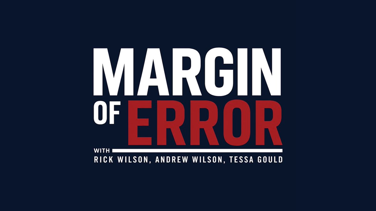 TODAY 5 PM ET: Less cable news noise. More “oh, now I get it.” Join LP’s Rick Wilson Tessa Gould and Andrew Wilson for MARGIN OF ERROR, the weekly show that explains what the polls actually mean - without putting you to sleep. Watch here: