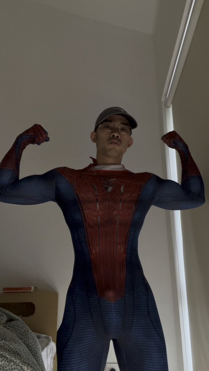 Morning - don’t mind the cap #Spiderman