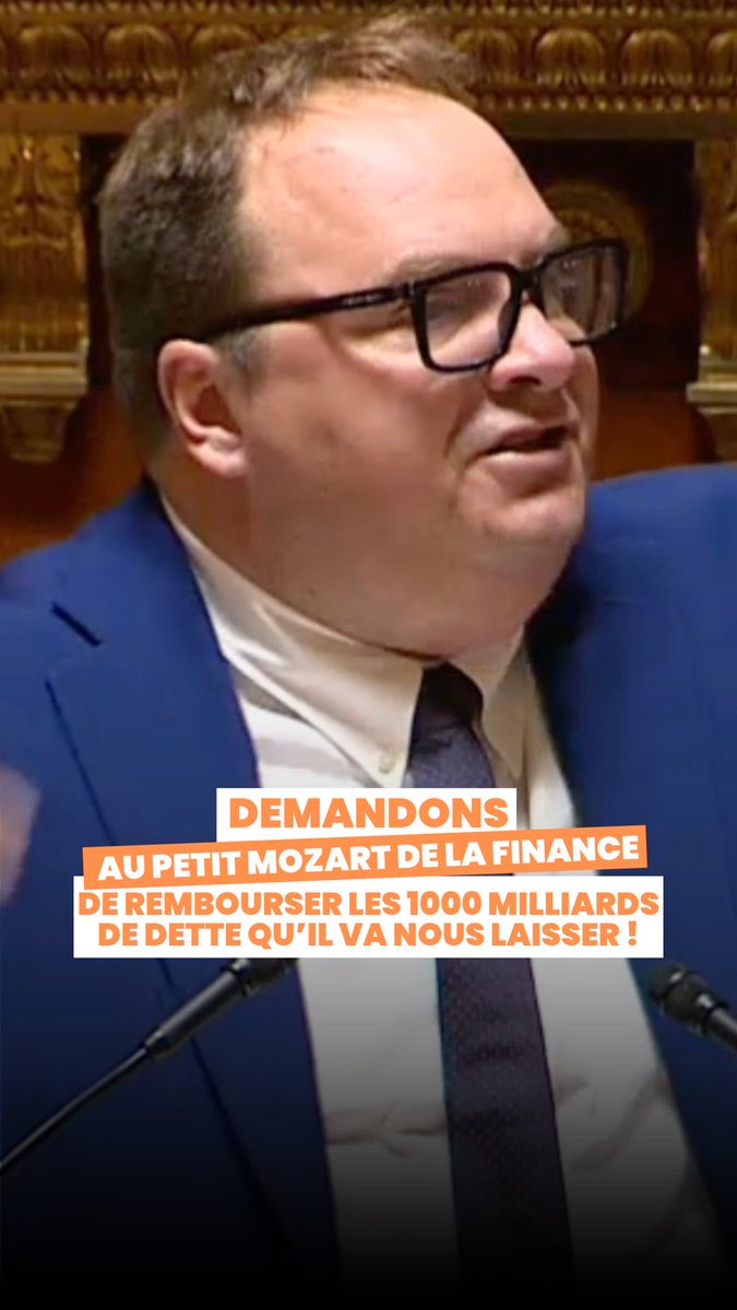 « Avant de demander à un manifestant de rembourser la vitrine qu’il n’a pas cassé, on devrait demander au petit mozart de la finance de rembourser les 1.000 milliards de dette qu’il va nous laisser »