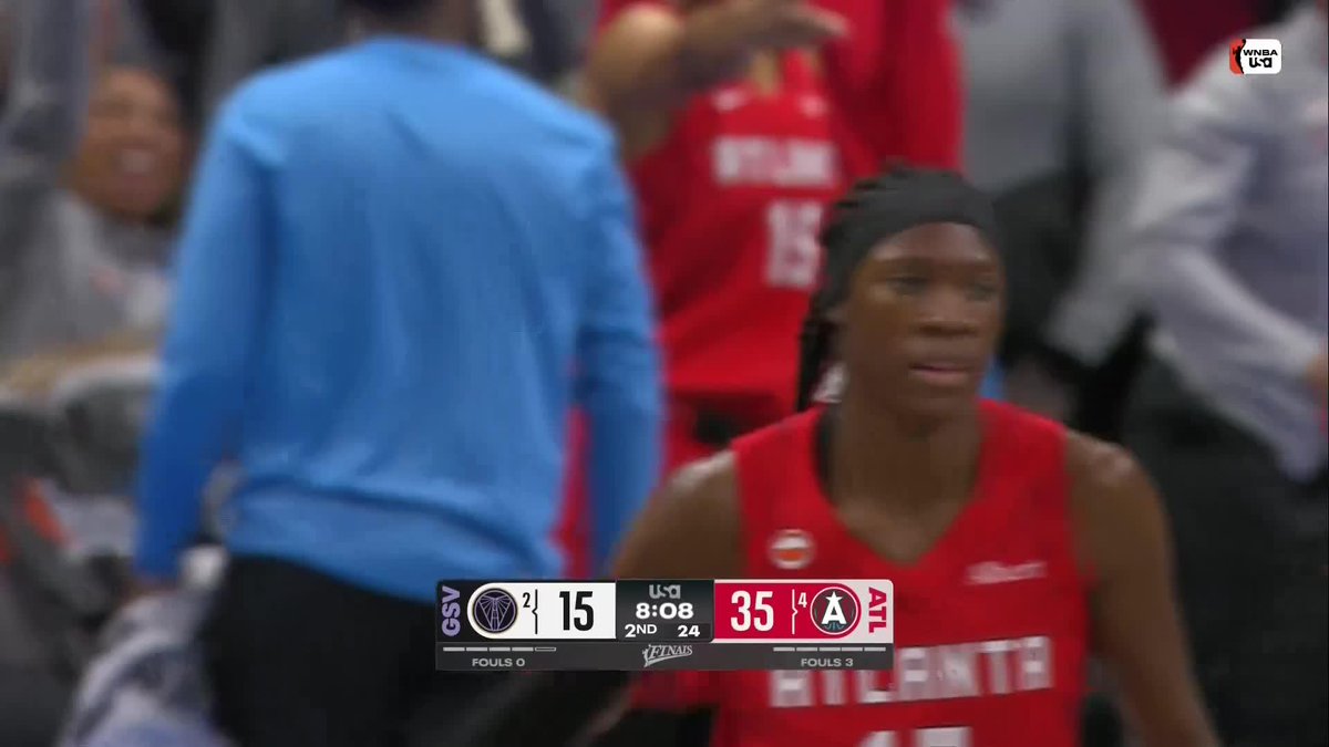 Rhyne Howard is HEATING UP 🔥 That's her THIRD triple of the day 😤