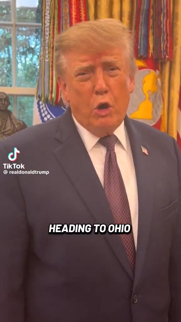 Trump posts strange TikTok about Jon Husted's ass: "He has a great ass. Very powerful ass."