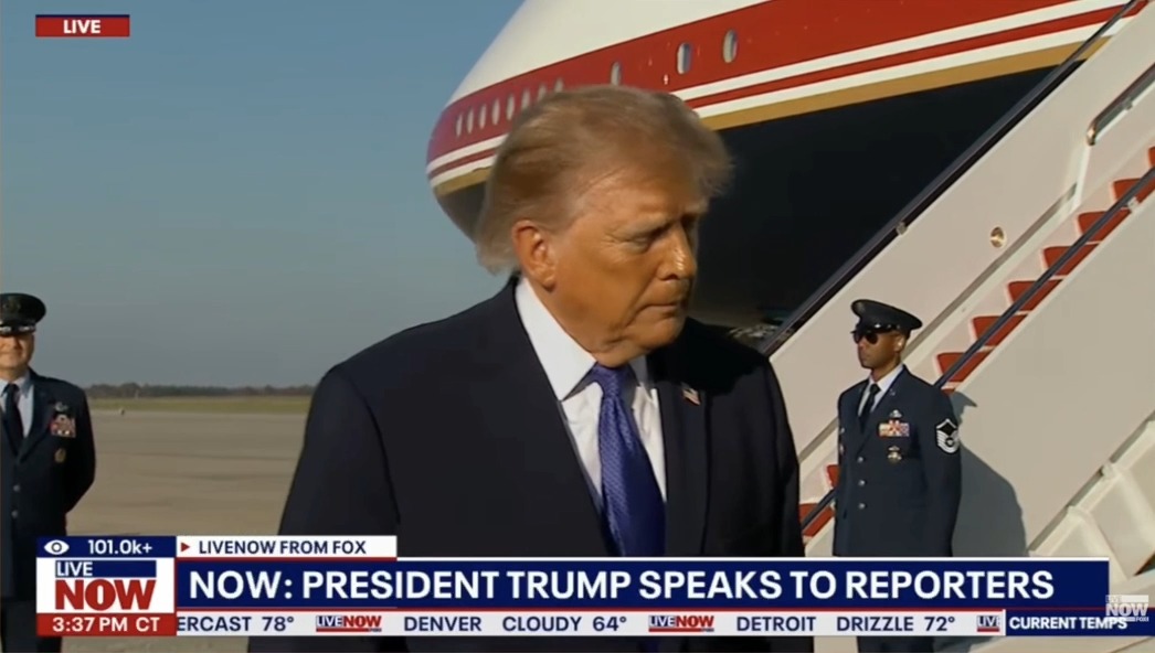 Q: How's your health? Trump: Good. Very good. Q: So you not going to Kansas has nothing to do with you being sick of traveling? Trump: Oh, you're sick to ask that question. You are sick.