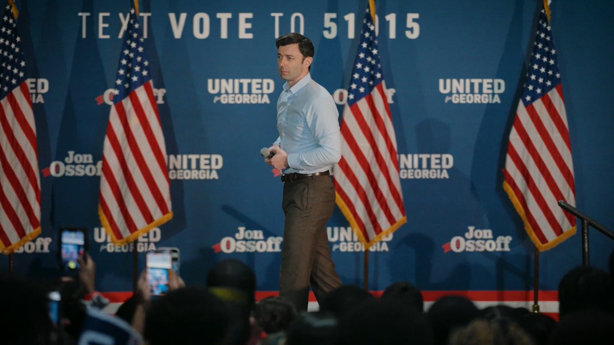 Ossoff: Did you all see that he sent federal agents and spies to Fulton County, Georgia to seize your ballots? Did you see that? Let me be really blunt, because why Fulton County? It's the same reason he's obsessed with Philly. It's the same reason he's obsessed with Detroit. It's because for this committed lifelong racist, the fact that Black voters were instrumental to his defeat is even more offensive than the defeat itself. And so he thought he could send federal agents to Georgia to intimidate you. But how foolish of them to come to the cradle of the Civil Rights Movement to launch an attack on voting rights. What we are seeing right now is that the people's answer is determined and defiant and massive.