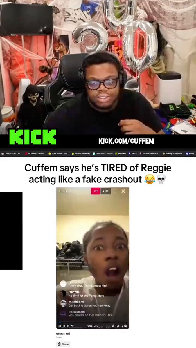 CUFFEM SAYS HES TIRED OF REGGIE ACTING LIKE A FAKE CRASH OUT😂💀
