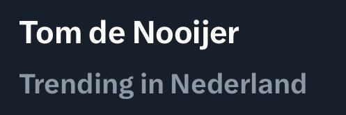 Tom de Nooijer's banner
