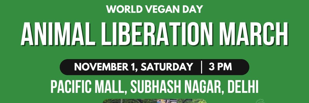 Vegan India Movement's banner