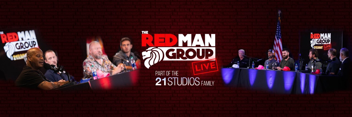 The Red Man Group's banner