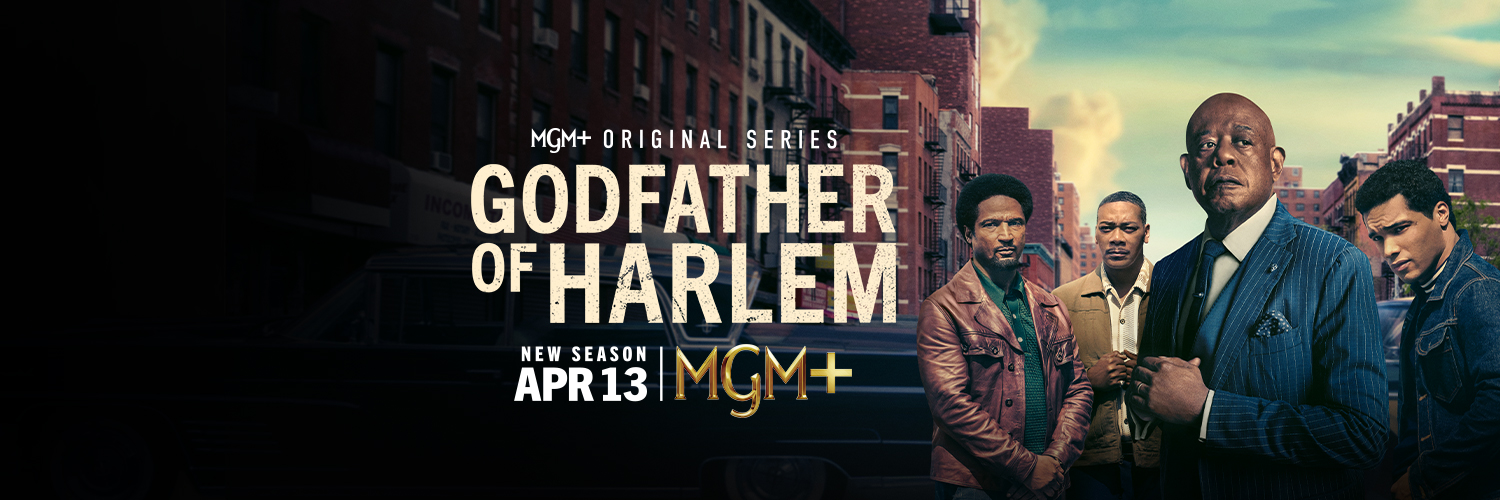 Godfather of Harlem on MGM+'s banner
