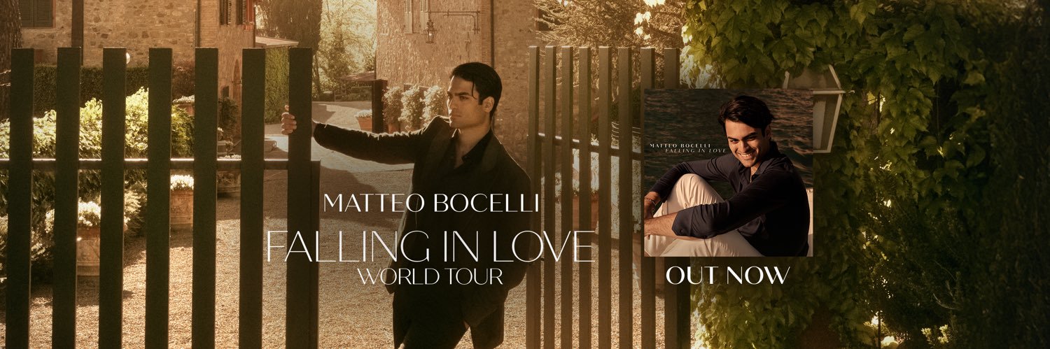 Matteo Bocelli's banner