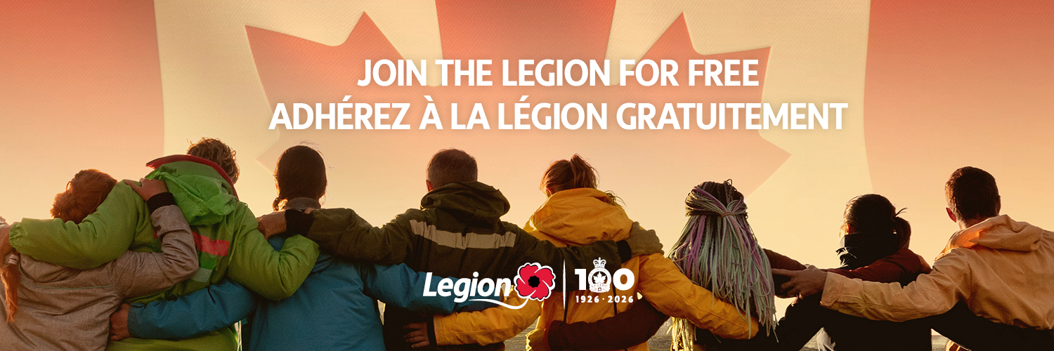 The Royal Canadian Legion's banner