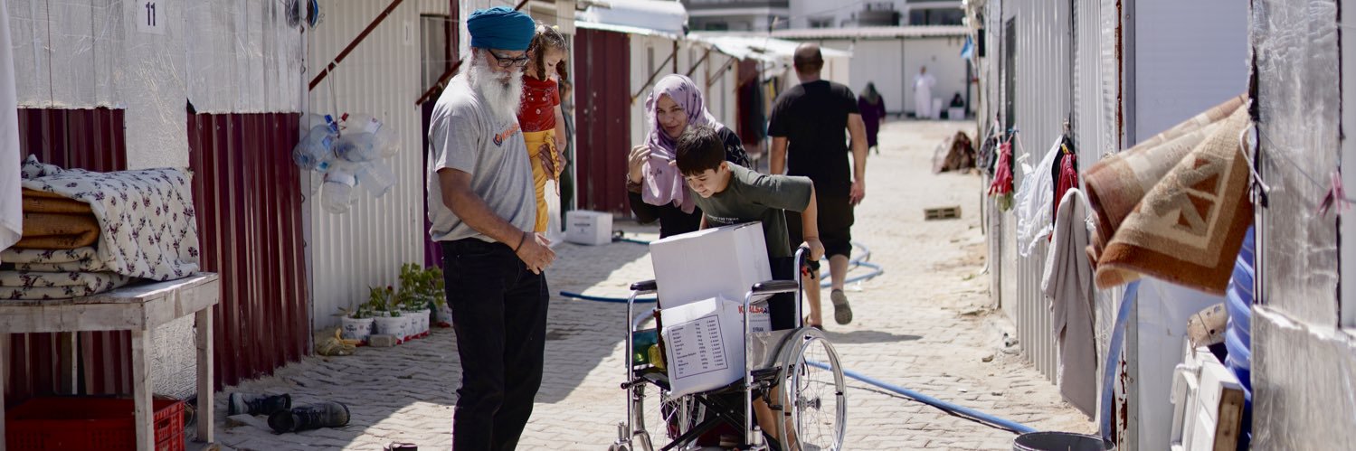 Khalsa Aid's banner
