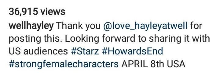 Love Hayley Atwell's banner