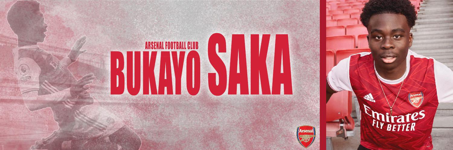 Bukayo Saka's banner
