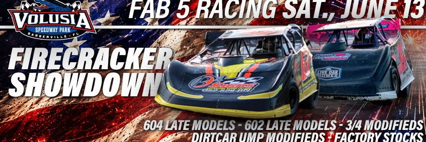 Volusia Speedway Park's banner