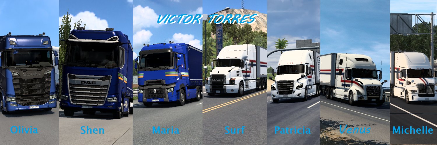 Trucker Victor's banner