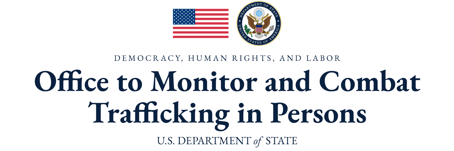 U.S. State Dept. Trafficking in Persons Office's banner