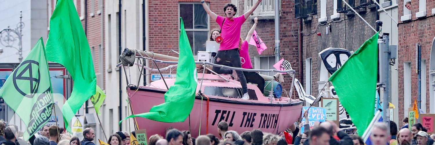 Extinction Rebellion Ireland's banner
